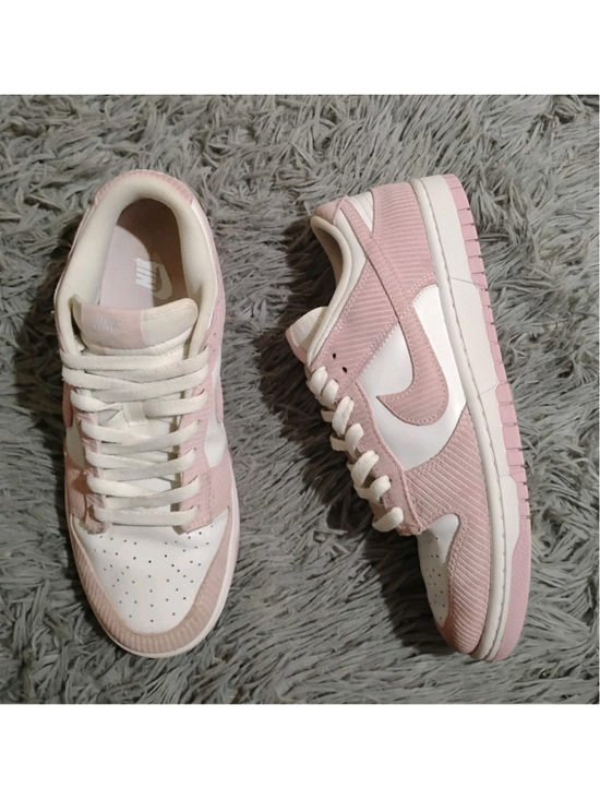 Nike Shoes - Nike Dunk Low Women Size 10 Pink Corduroy White/Pink Sneakers FN7167-100